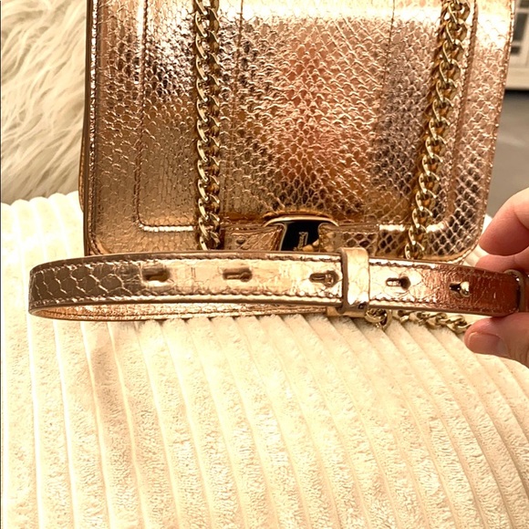 💓Sold💓 ferragamo reptiles vera metallic purse - Picture 5 of 8